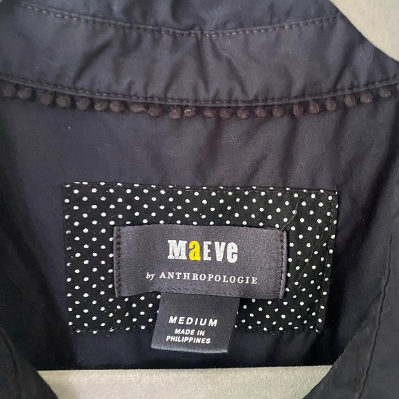 Maeve Anthropologie Paola Flounced Drop Waist Sleeveless Midi Black Dress - Picture 7 of 10